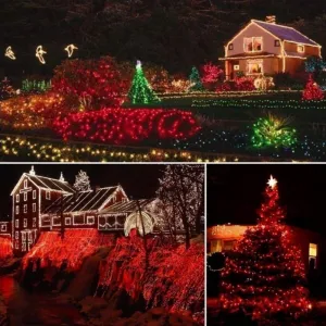 Vianočnéosvetlenievnútorné,rôznedĺžky-červené100LED/8m