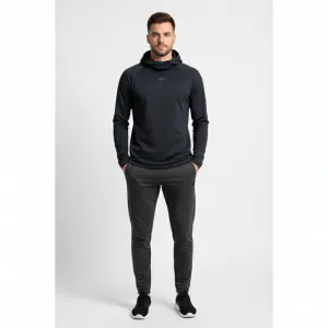 Pánska zateplená mikina s kapucňou 4F BRUSHED UNDERWEAR M100-WAW25UBRUM100-20S-DEEP BLACK