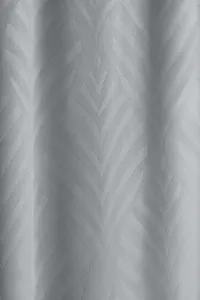 Sivýdekoratívnyzávesnastriebornékruhy140x280cm