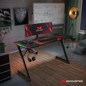 DomTextilu HernýstôlXgamingXpro1RGB+hernápodložka DTXD-XPRO1-RGB čierna
