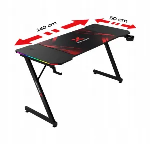DomTextilu HernýstôlXgamingXpro1RGB+hernápodložka DTXD-XPRO1-RGB čierna