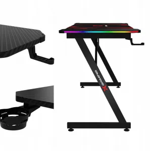 DomTextilu HernýstôlXgamingXpro1RGB+hernápodložka DTXD-XPRO1-RGB čierna