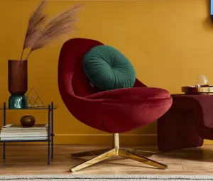 Rustikálnyzelenýdekoratívnyokrúhlyvankúš45cm54005