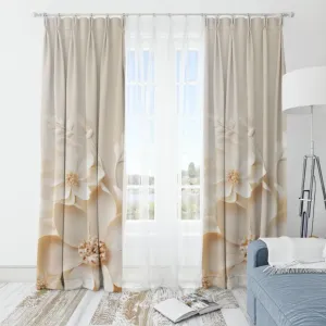 DekoračnýzáveskrémovýskvetinovýmvzoromŠírka:160cm|Dĺžka:250cm