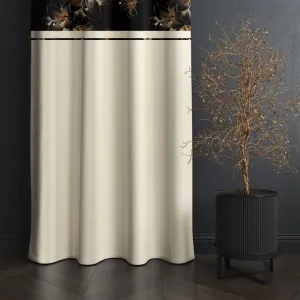 DekoračnýzávesvkrémovejfarbesjemnýmvzoromkvetovvhornejčastiŠírka:160cm|Dĺžka:250cm