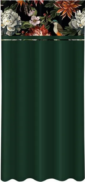 Elegantnýzávesvzelenejfarbespotlačoulistov