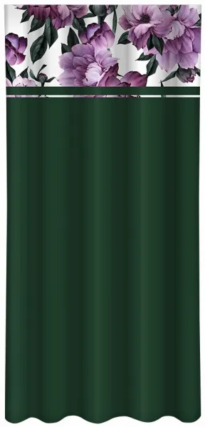 Elegantnýzávesvzelenejfarbespotlačoukvetín