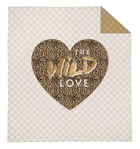 Modernýprehoznaposteľsnápisom„TheWildLove“–béžovo-krémováfarbaŠírka:200cm|Dĺžka:220cm70199_126229