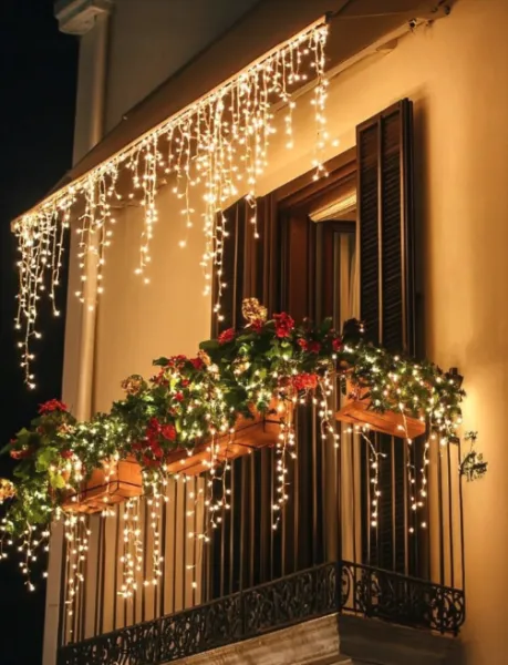 VianočnévonkajšieLEDosvetlenie,teplábielaIP44500LED/23m