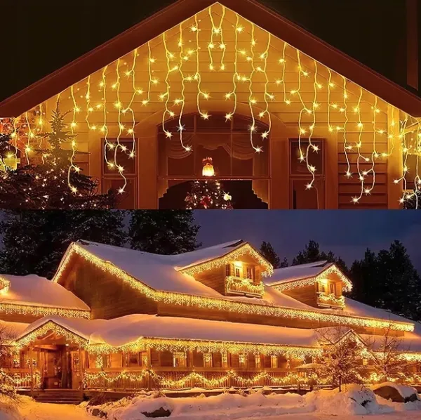 VianočnévonkajšieLEDosvetlenie,teplábielaIP44500LED/23m