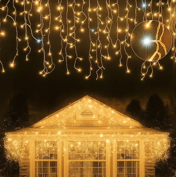VianočnévonkajšieLEDosvetlenie,teplábielaIP44500LED/23m