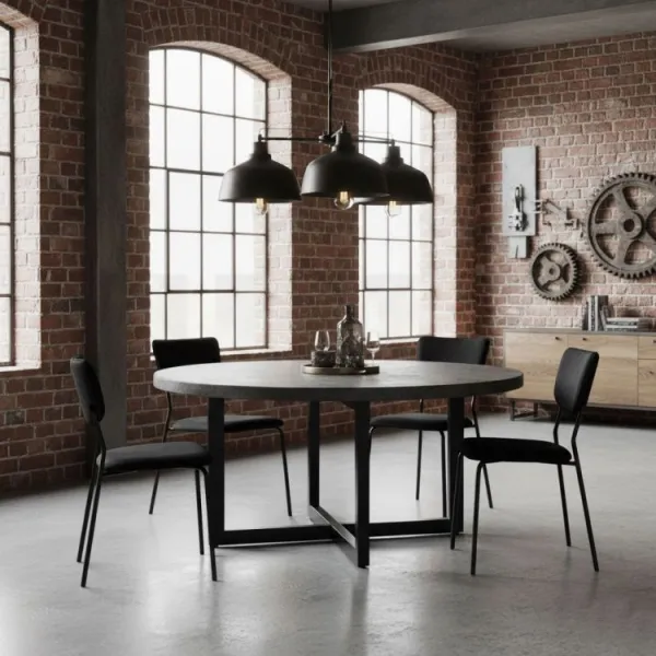 MODERNHOME Sada 4 ks jídelních židlí Lerry samet černá