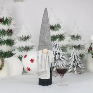 Tutumi Súprava 12 ks vianočných obalov na fľašu SKANDI sivá