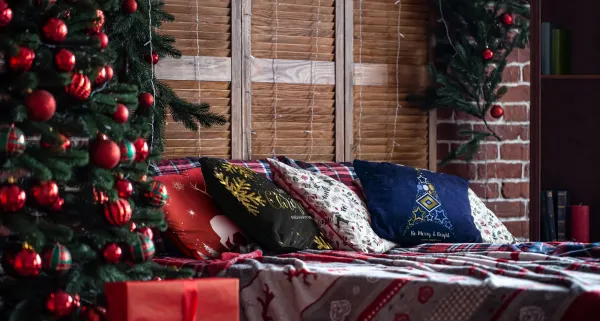 Tutumi Vianočná obliečka na vankúš Zane modrá