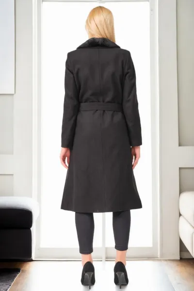 Z9671 DEWBERRY WOMEN'S COAT-BLACK