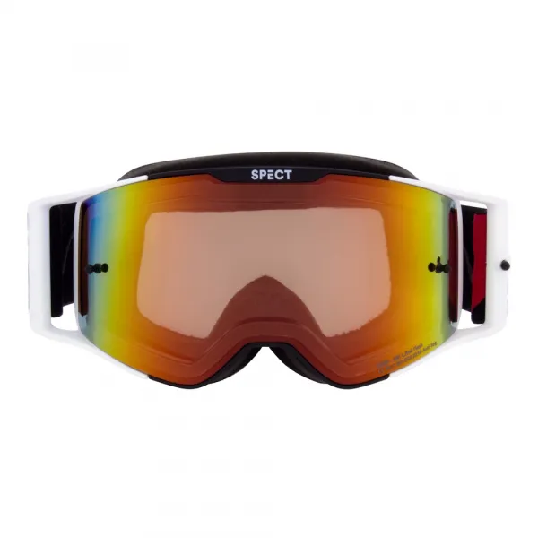 RedBull Spect Torp, čierno/biele matné, červené zrkadlové plexi