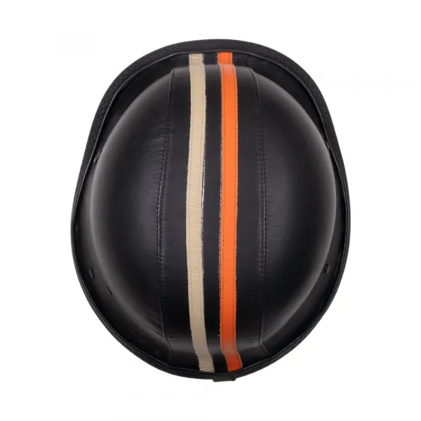 Sodager Stripes čierna s oranžovým a béžovým pruhom - S (55-56)