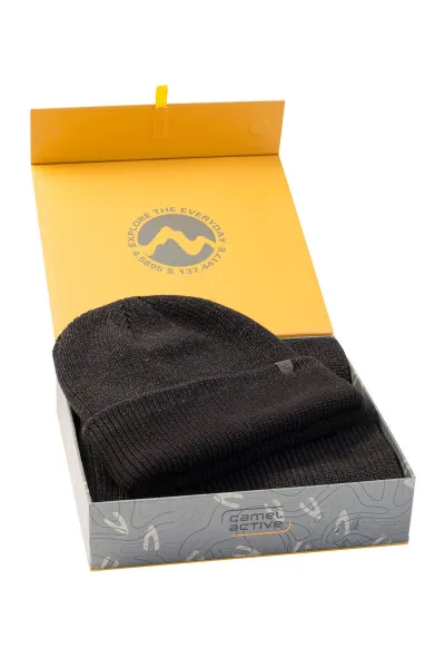 Set Čapica A Šál Camel Active Giftbox Scarf&Hat Asphalt