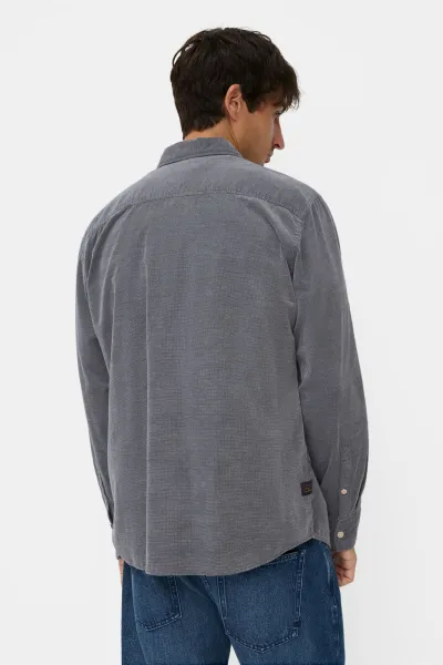 Košeľa Camel Active Longsleeve Shirt Tinted Blue