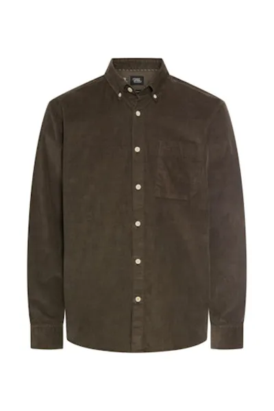 Košeľa Camel Active Longsleeve Shirt Dark Brown