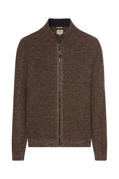 Sveter Camel Active Knitted Jacket Dark Brown