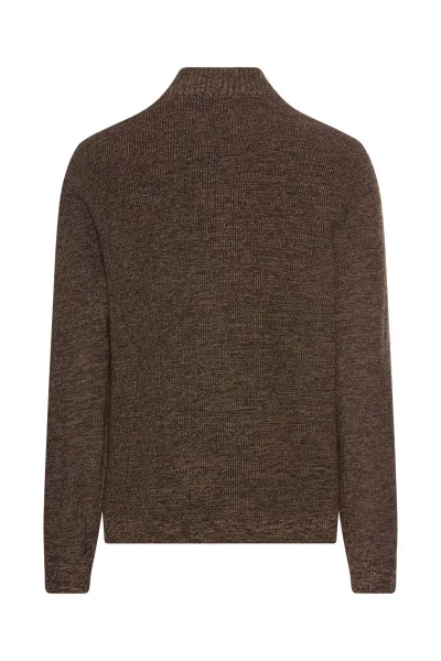 Sveter Camel Active Knitted Jacket Dark Brown