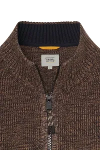 Sveter Camel Active Knitted Jacket Dark Brown
