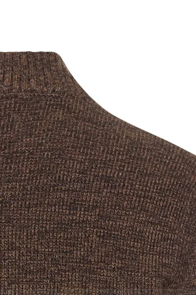 Sveter Camel Active Knitted Jacket Dark Brown