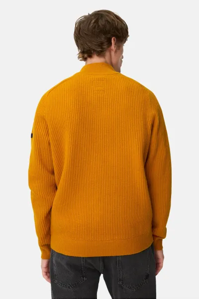 Sveter Camel Active Knitted Troyer Burned Yellow