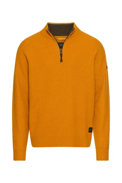 Sveter Camel Active Knitted Troyer Burned Yellow