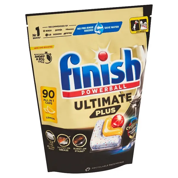 Finish Powerball Ultimate Plus All in 1 Lemon kapsuly do umývačky riadu 90 ks 1098 g