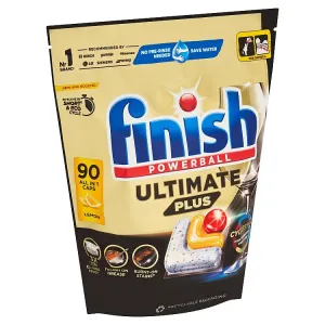 Finish Powerball Ultimate Plus All in 1 Lemon kapsuly do umývačky riadu 90 ks 1098 g