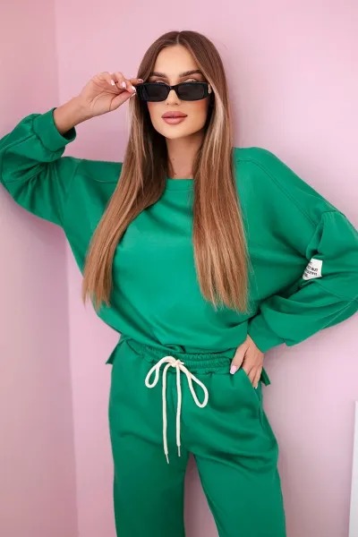 Legínovo Súprava mikina + nohavice maslová biela Farba: Modrá, Veľkosť: UNI