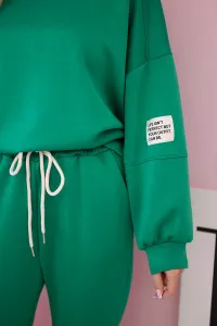 Legínovo Súprava mikina + nohavice maslová biela Farba: Modrá, Veľkosť: UNI