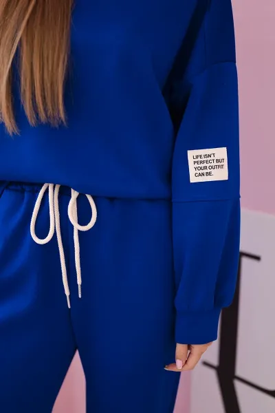 Legínovo Súprava mikina + nohavice maslová biela Farba: Modrá, Veľkosť: UNI
