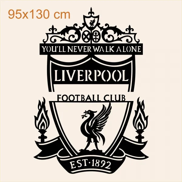Drevené logo klubu na stenu - Liverpool