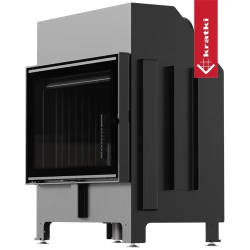 Kratki Zibi ECO čierne ohnisko - krbová vložka rovná ZIBI/PF/ECO/BLACK