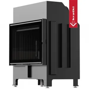Kratki Zibi ECO čierne ohnisko - krbová vložka rovná ZIBI/PF/ECO/BLACK