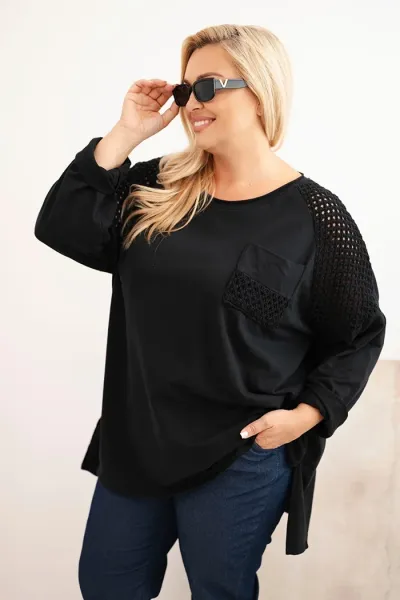 Legínovo Dámska mikina Plus Size bavlnená s potlačou béžová Farba: Hnedá, Veľkosť: UNI