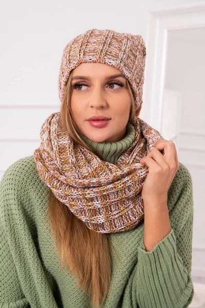Legínovo Dámsky set s flísom 4 ročné obdobia K263 ťaví+biely Farba: Ružová, Veľkosť: UNI