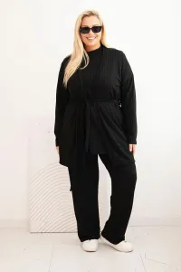 Legínovo Dámska súprava Plus Size 3-dielna ťavia Farba: Hnedá, Veľkosť: UNI