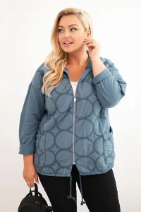 Legínovo Dámska mikina Plus Size bavlnená na zips čierna Farba: Hnedá, Veľkosť: UNI