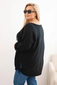 Legínovo Dámska mikina Plus Size bavlnená s potlačou stromu béžová. Farba: Hnedá, Veľkosť: UNI