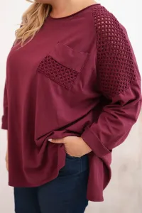 Legínovo Dámska mikina Plus Size bavlnená s potlačou béžová Farba: Hnedá, Veľkosť: UNI