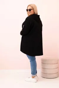 Legínovo Dámska mikina Plus Size s viskózou na zips s kapucňou béžová Farba: Khaki, Veľkosť: UNI