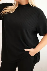 Legínovo Dámska súprava Plus Size 3-dielna ťavia Farba: Hnedá, Veľkosť: UNI