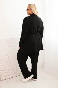 Legínovo Dámska súprava Plus Size 3-dielna ťavia Farba: Hnedá, Veľkosť: UNI