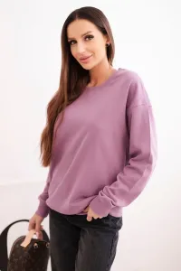 Legínovo Dámska bavlnená mikina basic s kruhovým výstrihom béžová Farba: Modrá, Veľkosť: S