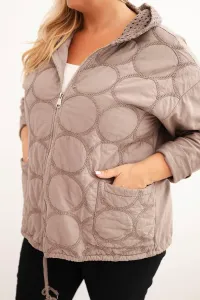 Legínovo Dámska mikina Plus Size bavlnená na zips čierna Farba: Hnedá, Veľkosť: UNI