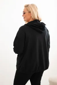 Legínovo Dámska mikina Plus Size bavlnená na zips čierna Farba: Hnedá, Veľkosť: UNI